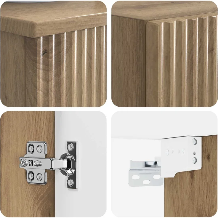 vidaXL Badezimmerschrank-Set 2 stk. Artisan-Eiche 33 x 34,5 x 100 cm 3406132 – Bild 6