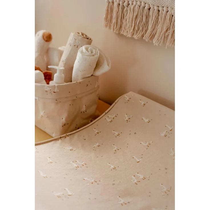 Little Dutch Aufbewahrungskorb Korb Aufbewahrung Körbchen Wickeltisch Organizer Box Großer Korb - Kinderzimmer Badezimmer - Little Goose - Newborn Naturals beige – Bild 5