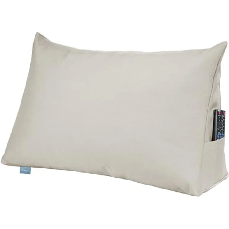 XDREAM Rückenkissen ergonomisches Keilkissen für Bett und Sofa, 1-tlg, als Kopfkissen oder Venenkissen verwendbar, mit praktischem Seitenfach – Bild 2