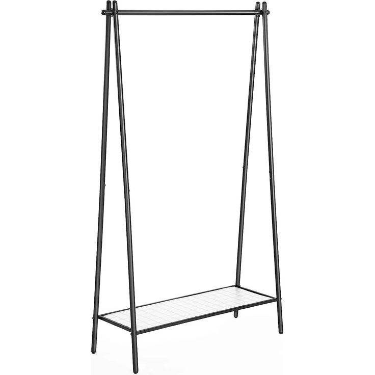 Kleiderständer, hält 110 lb, elegantes Turm-Design, unteres Regal aus Gitternetz, Kleiderständer für den Schlafzimmerein – Bild 1