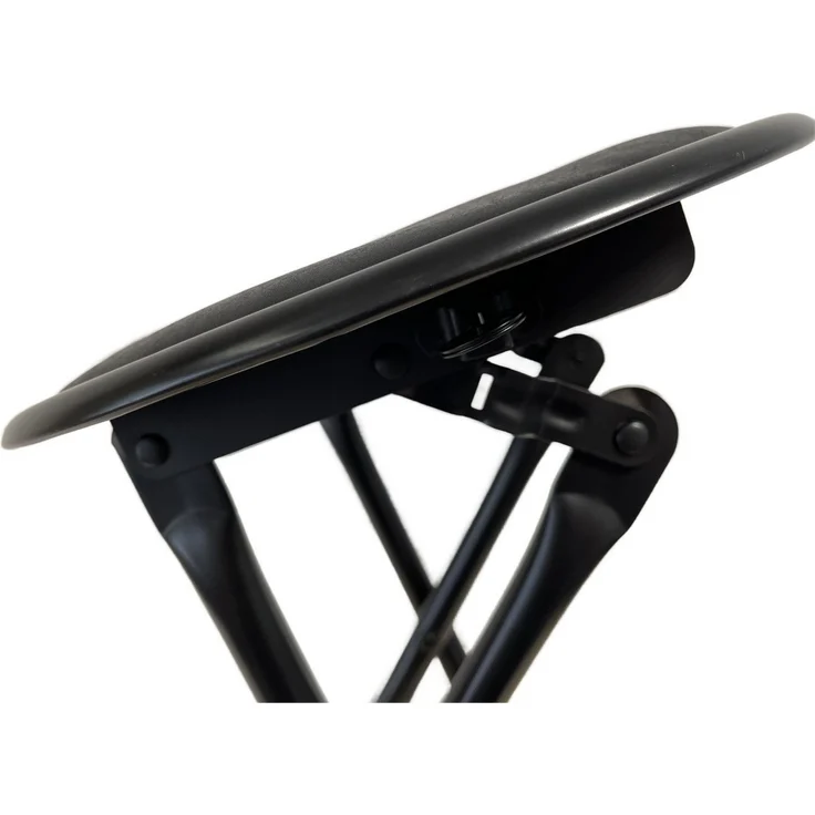 Urban Living Hocker Klapphocker Hocker Klappstuhl (Schwarz), belastbar bis 100 kg ⌀ 30 cm x H43 cm – Bild 3