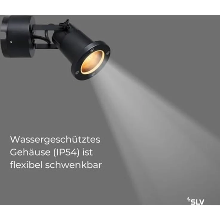 SLV Leuchte 1002867 NAUTILUS WL QPAR51 Outdoor Wandaufbauleuchte schwarz – Bild 5
