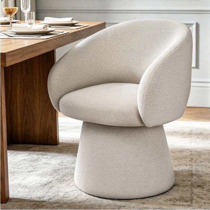 Duhome Esszimmerstuhl (7176A1), 360 Grad Drehbar Kegeldesign Polsterstuhl – Bild 2
