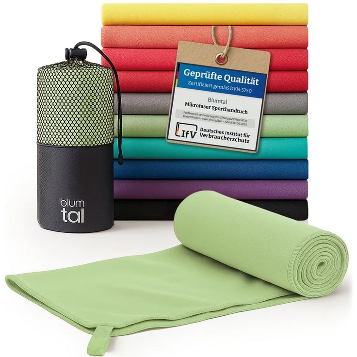 Blumtal Sporthandtuch Mikrofaser Handtuch - kompakte Mikrofaser Handtücher, Mikrofaser (inkl. Transporttasche, einzeln oder als Set verfügbar, 1-St), ultra leicht & schnelltrocknend, Reisehandtuch, Strandhandtuch – Bild 1
