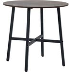 HOMCOM Esstisch Esszimmertisch für 4 Personen (Küchentisch, 1-St, Wohnzimmertisch), Stahl, Braun, Ø80 x 76 cm