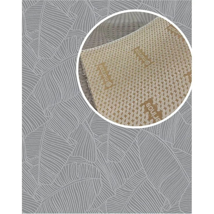 Rutschfester Grauer Läuferteppich 120 x 250 cm Polyester Grau 88777960 [en. casa] – Bild 4