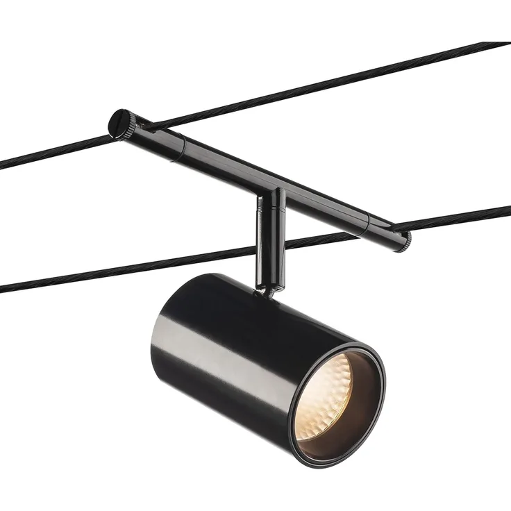 SLV Leuchte 1002694 TENSEO NOBLO Seilleuchte für Niedervolt-Seilsystem 2700K schwarz