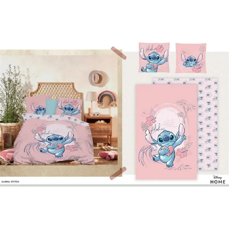 Disney Stitch Bettwäsche 240x220 cm + 2 Kissenbezüge 65x65 cm Baumwolle