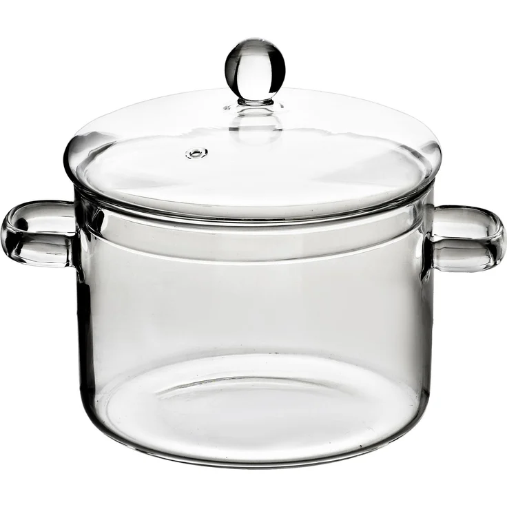Glas-Kochtopf PETER 1,9 l transparent aus Borosilikatglas – Bild 1