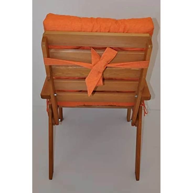 Rattani Hochlehnerauflage Polster für Gartenstuhl Hochlehner Auflage Sylva Gr 120 x 50 cm orange – Bild 2