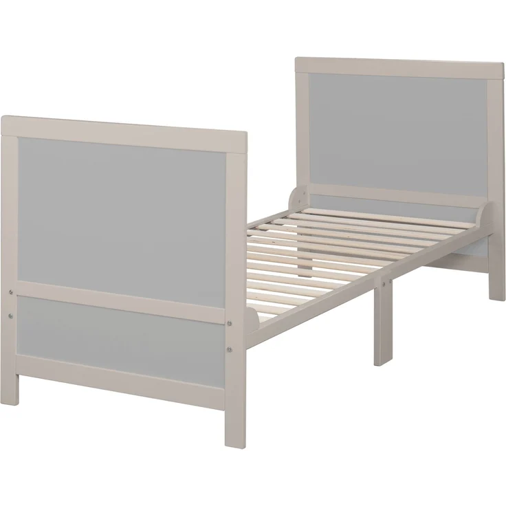 roba Babybett EASY SLEEP 70 x 140 cm inkl. Umbauecken - Mitwachsendes Gitterbett 3-fach höhenverstellbar - 3 Schlupfsprossen - Holz natur / grau – Bild 10