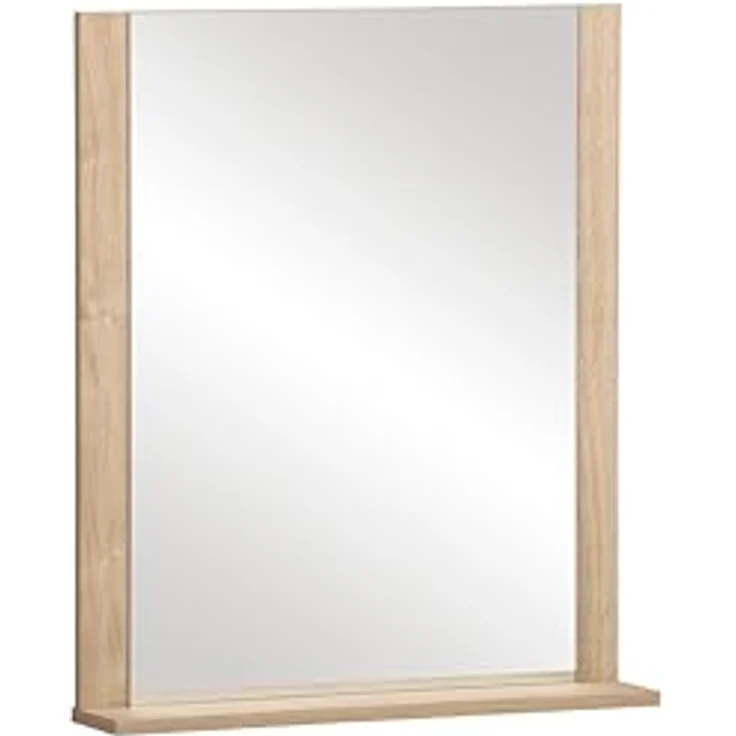 MID.YOU Wandspiegel Eiche, rechteckig aus Holzwerkstoff, 59.6x71.1x12.3 cm – Bild 1