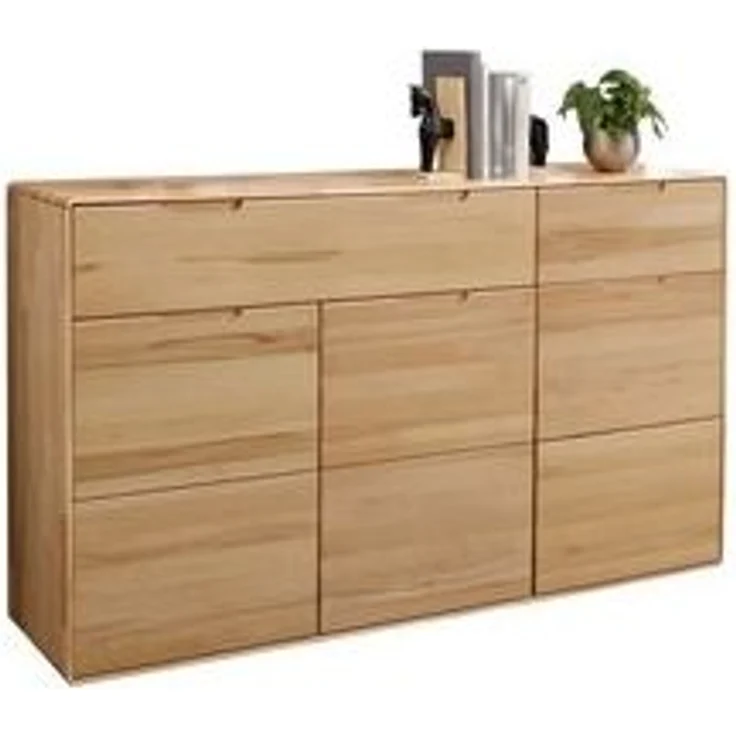 Sideboard >KM-0663< 3 Türen, 2 Schübe, Kernbuche massiv geölt - 149x91x40cm (BxHxT) – Bild 6