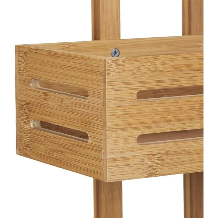 Relaxdays Duschregal, Bambus natur, 28 x 15,5 x 65 cm – Bild 6