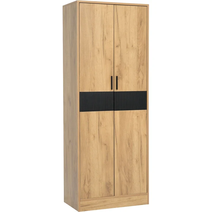 ZUBALIYA Hochschrank 60x35x160 cm, mit verstellbaren Einlegeböden und Aktenschrank mit sanft schließender Tür, Aufbewahrungsschrank für Büro, Wohnzimmer und Flur,Aktenschränke,Sideboard – Bild 5
