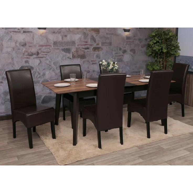 MCW Esszimmerstuhl Littau-6 (Set, 6 St), 6er-Set, Hohe Rückenlehne, Rutschfest durch Kunststoff-Bodenschoner – Bild 3