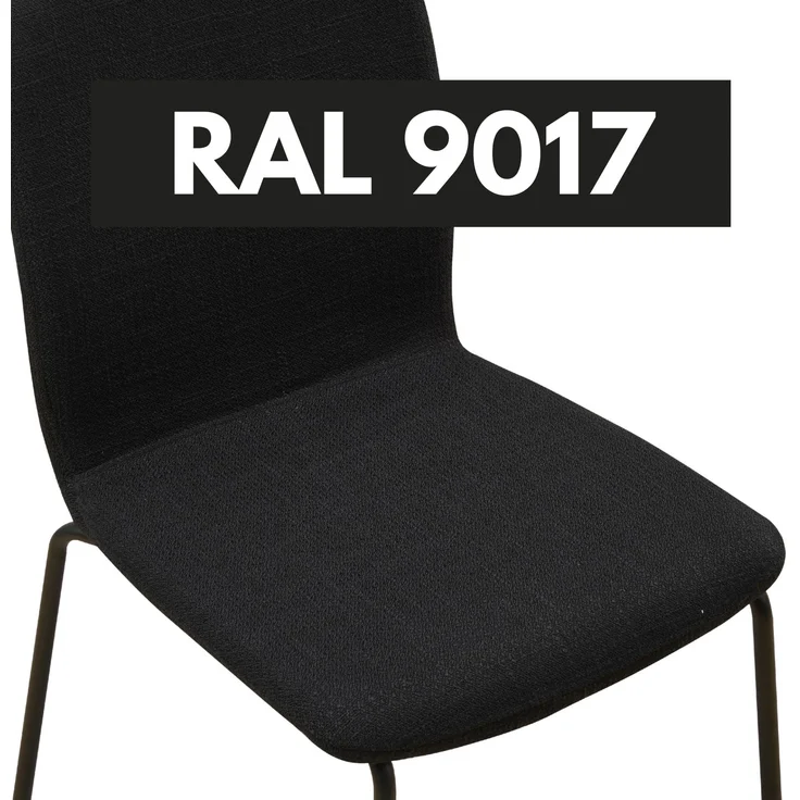 Albatros Esszimmerstühle 4er Set ENNA, schwarz - stapelbar, bequemer Polsterstuhl - Eleganter Küchenstuhl, Stuhl Esszimmer oder Esstisch Stuhl, Konferenzstuhl , Stückzahl:4, Farbe:Schwarz – Bild 6