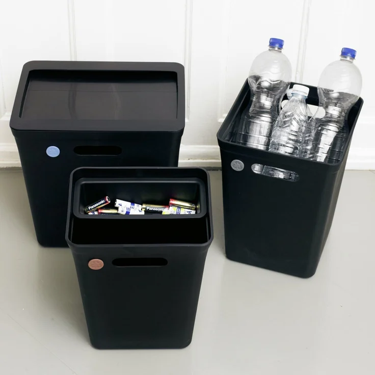Plast Team Avedøre Abfalleimer 20 l aus recyceltem Kunststoff schwarz – Bild 2