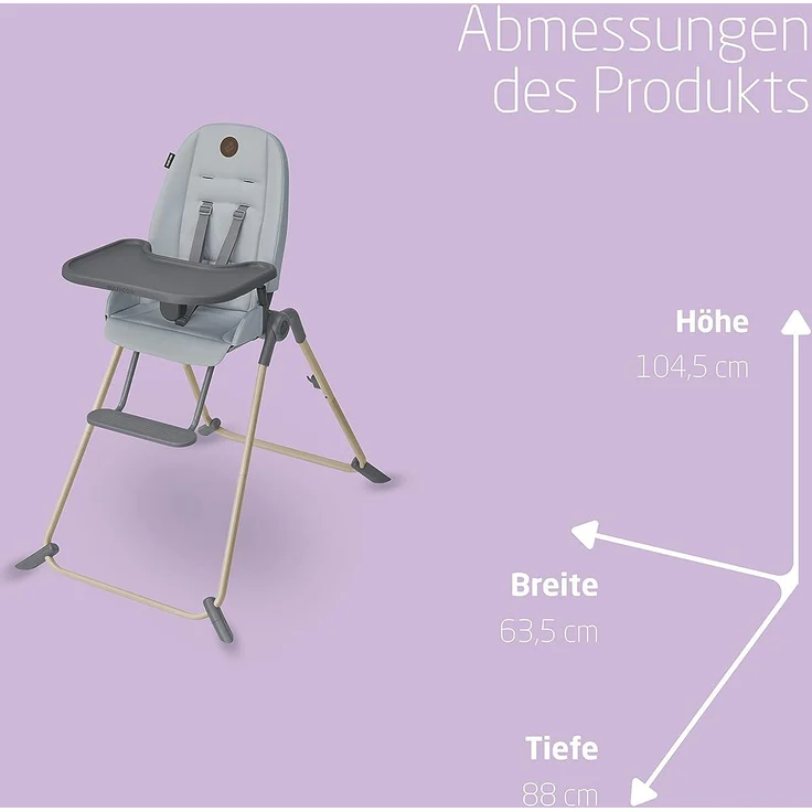 Maxi-Cosi Ava Eco Beyond Hochstuhl - Grey Grau hel – Bild 7