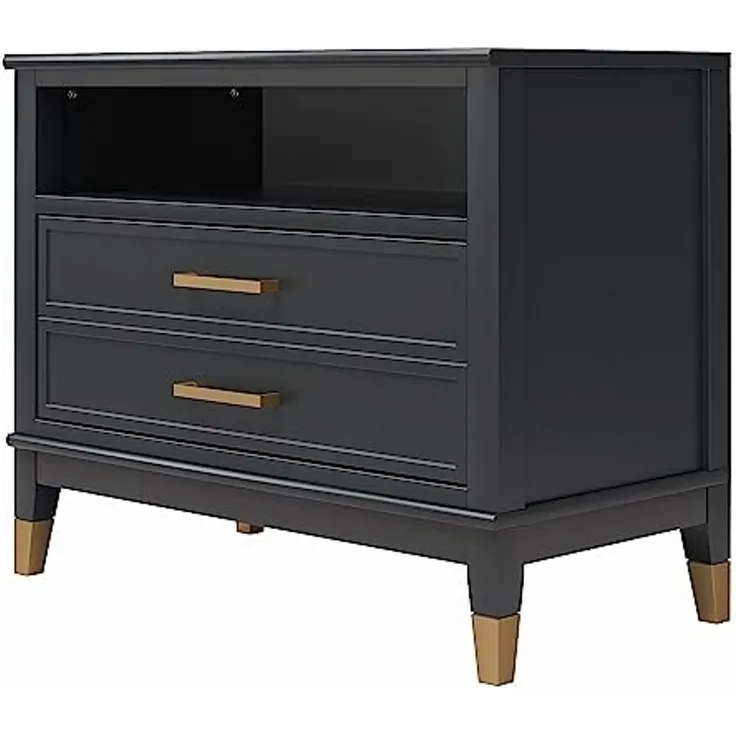 loft24 Nachtschrank Westerleigh Beistelltisch, Nachttisch, Nachtkonsole mit Schublade, MDF