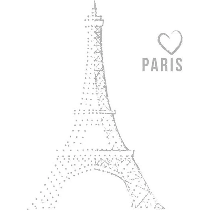 MSV Duschvorhang PARIS MON AMOUR Breite 180 cm, Anti-Schimmel Textil-Duschvorhang, Polyester, 180x200 cm, waschbar – Bild 2
