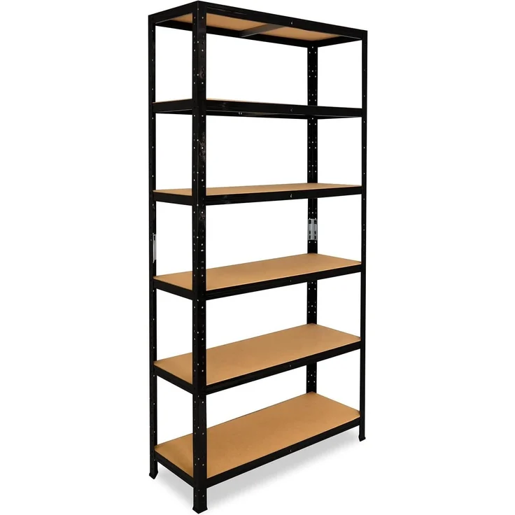 shelfplaza BLACK 200x70x40 cm Schwerlastregal in schwarz mit 6 Böden und 145 kg Traglast pro Boden – Bild 1