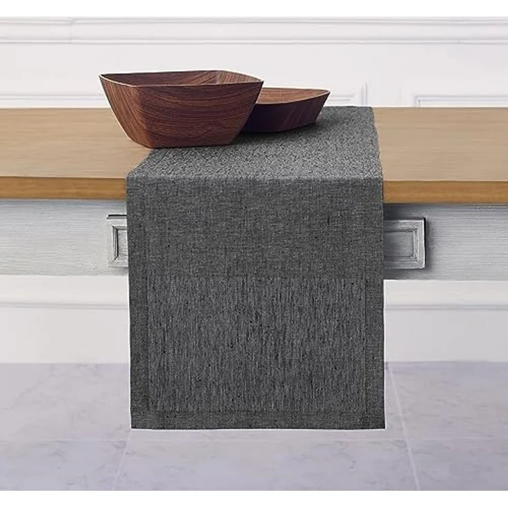 Solino Home Tischläufer Athena, Dinnerserviette, Platzset 14x72 Inch anthrazit – Bild 2