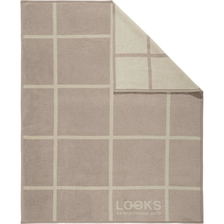 Wohndecke Wohndecke 2er-Pack, LOOKS by Wolfgang Joop, Baumwollmischung Karo – Bild 1