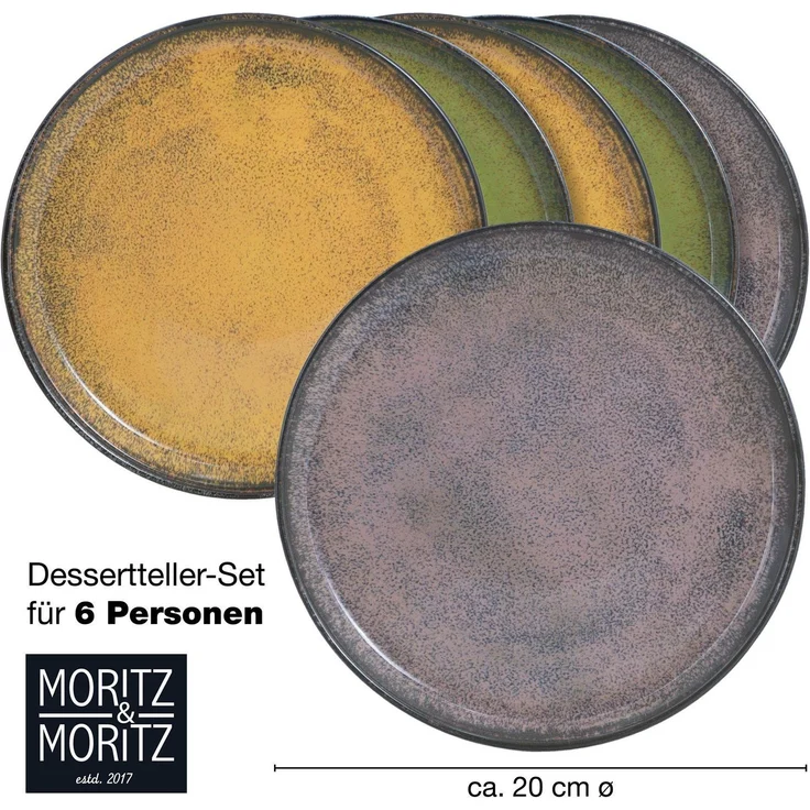 Moritz & Moritz VIDA 6tlg Dessertteller Vintage – Bild 5