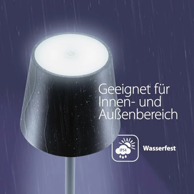 Securit Securit LED-Tischleuchte FELINE inkl. Verbindungs-Ladekabel schwarz – Bild 5
