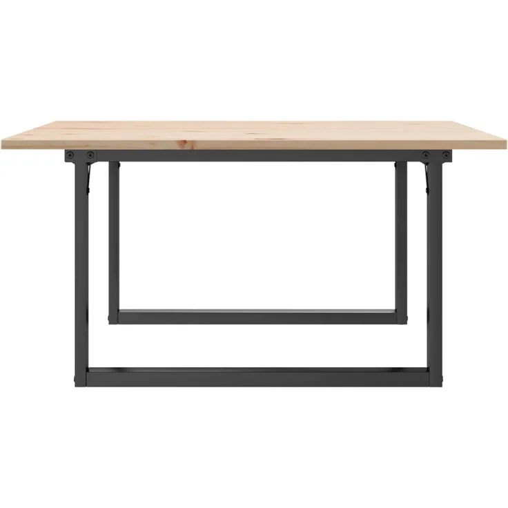 Couchtisch Sofatisch, O-Gestell 90 x 90 x 45 cm Massivholz Kiefer und Stahl d336e – Bild 5