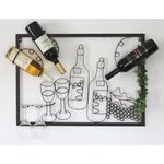 Wandbild Weinregal 091975 Flaschenständer Metall 64 cm Flaschenhalter Wandregal