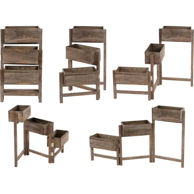 MCW Standregal T275, 3 Körbe für Pflanzen, Bodenschoner, Individuell aufklappbar – Bild 3