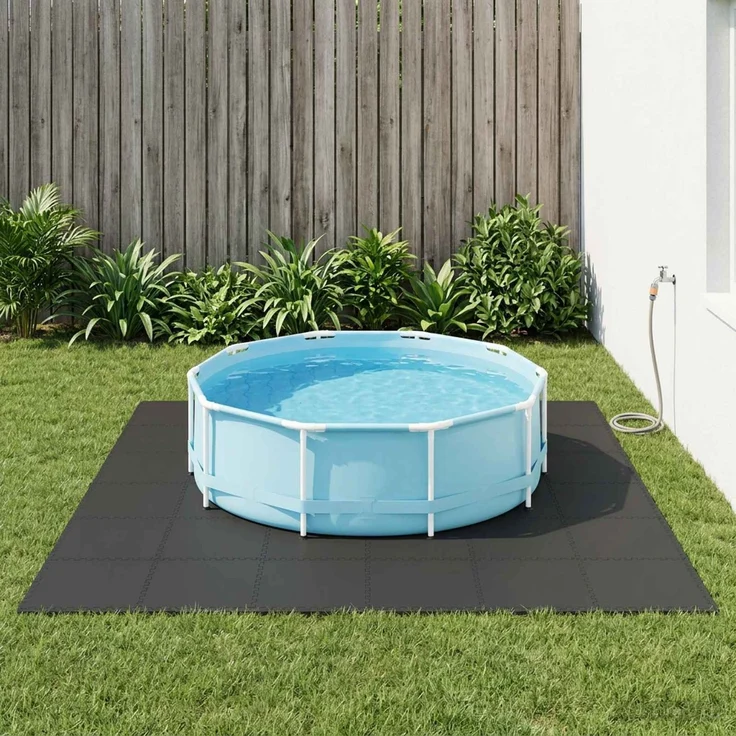 vidaXL Pool Bodenschutzmatte 40 Stk. Schwarz 14,4 m² EVA-Schaum 3433294 – Bild 1