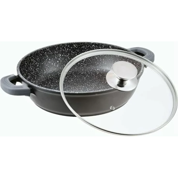 28 cm Schmorpfanne Bräter Bratpfanne Servierpfanne Schmortopf Schmorkasserolle – Bild 4