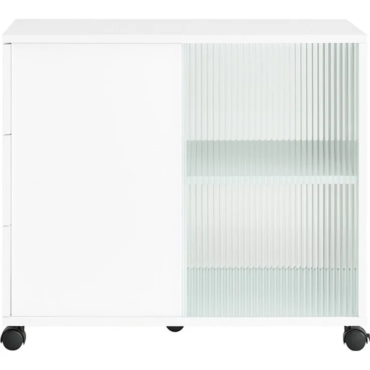 SoBuy FBT141-W Couchtisch, Spanplatte, Melamin, Weiß, 70 x 61 x 35 cm