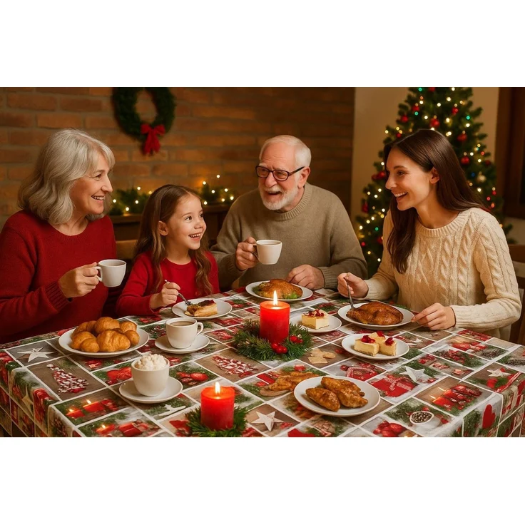 texpot Tischdecke Wachstuch Weihnachten Winter abwischbar Wachstuchtischdecke (1-tlg) – Bild 1