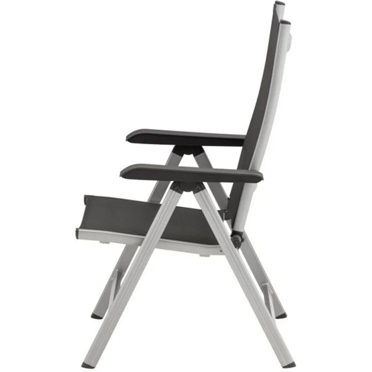 Kettler 'Basic Plus' Klappsessel mit verstellbarer Rückenlehne, Alu / Textilene, Silber / Anthrazit – Bild 6