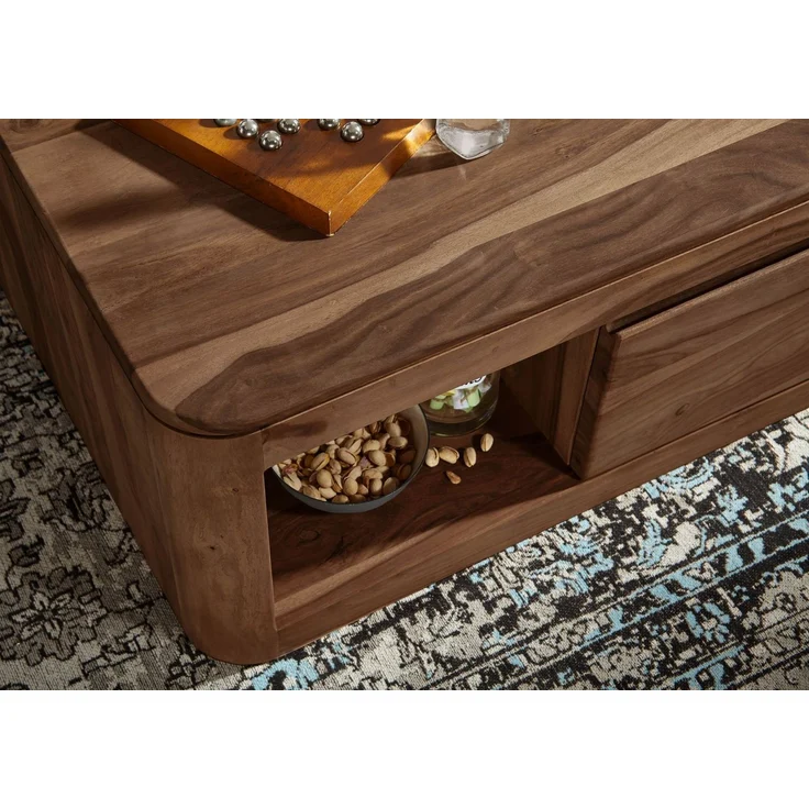 Couchtisch Sheesham 118x65x40 smoked cherry gebeizt TORONTO #152 – Bild 6