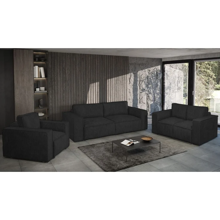 Sessel Designersessel VAJANA Stoff Tilia Schwarz – Bild 3
