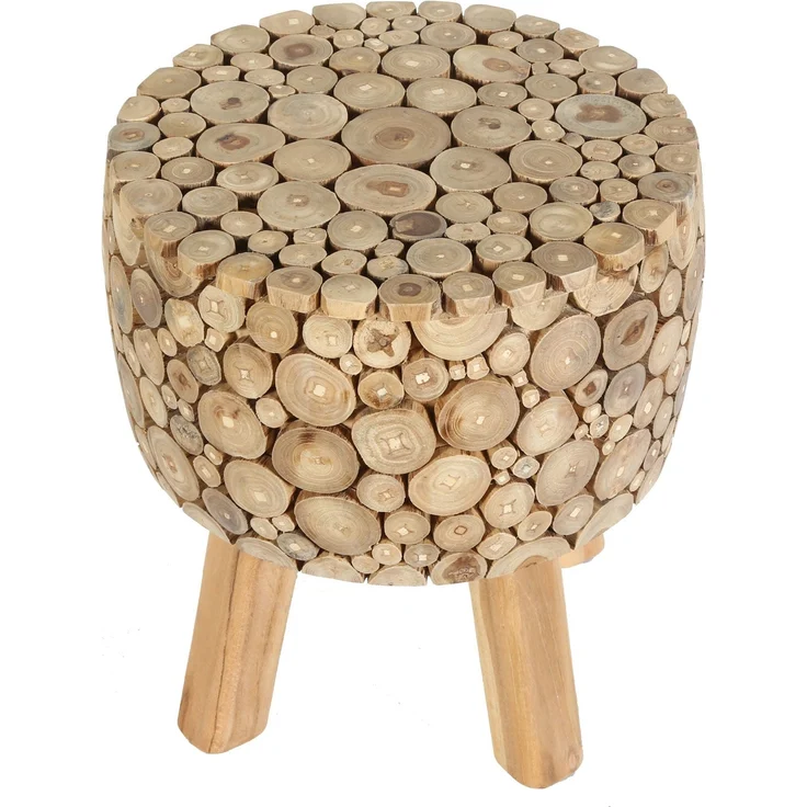 Teak Holz Hocker Samira – Bild 6