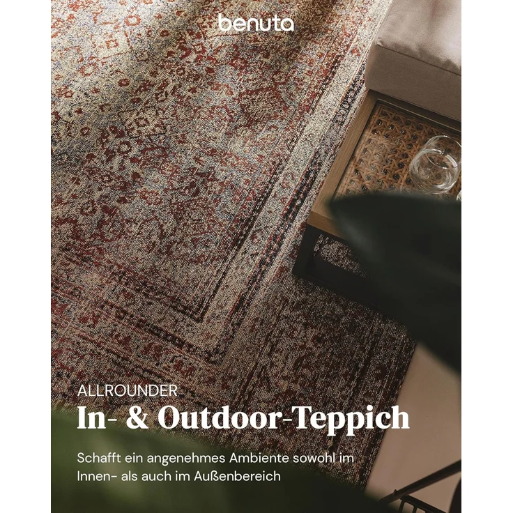 benuta Outdoorteppich Artis, rechteckig, Höhe: 5 mm, In- & Outdoorteppich, Pflegeleicht für Garten, Terrasse, Balkon, Küche – Bild 2