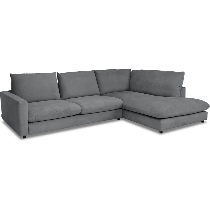 Polsterecke SANSIBAR WANGEROOGE BBH 321x228x87 cm silber Ecksofa Wohnlandschaft Eckcouch
