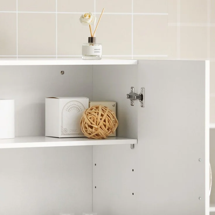 SoBuy FRG231-W Hängeschrank, MDF, Lackiert, Weiß, 60 x 60 x 30 cm – Bild 7