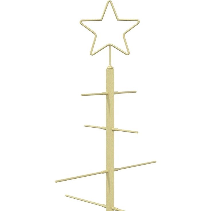 vidaXL Metall Weihnachtsbaum KUOPIO 180 cm Stahl Gold 42053870 – Bild 5