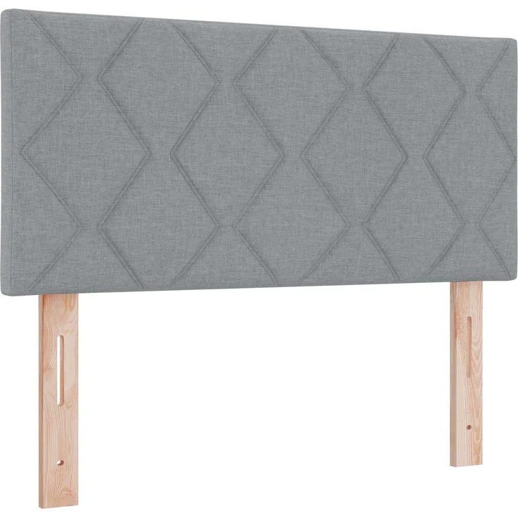 vidaXL Boxspringbett mit Matratze Hellgrau 90 x 200 cm Stoff 3451384 – Bild 4
