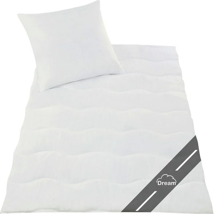Delindo Lifestyle Bettdecke + Kopfkissen Set Dream, 135x200 mit Kissen 80x80, Sommer dünn leicht, atmungsaktiv, Allergiker geeignet – Bild 5