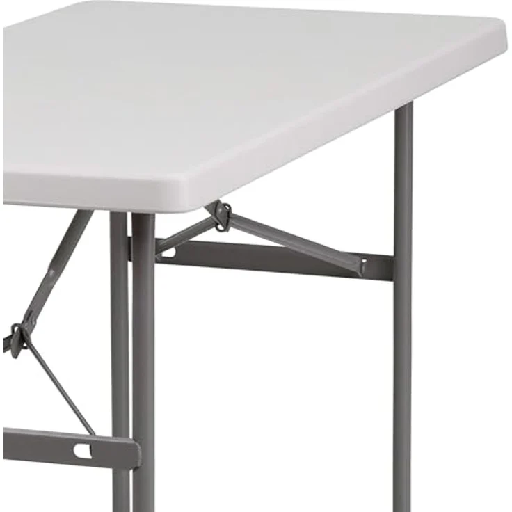 Flash Furniture Kathryn Klapptisch, 122 cm, Granit, Kunststoff, Weiß – Bild 7