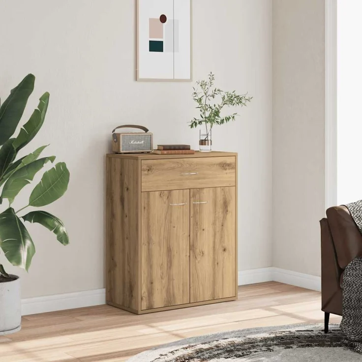 vidaXL Sideboard Artisan-Eiche 60x30x75 cm Holzwerkstoff 855897 – Bild 2