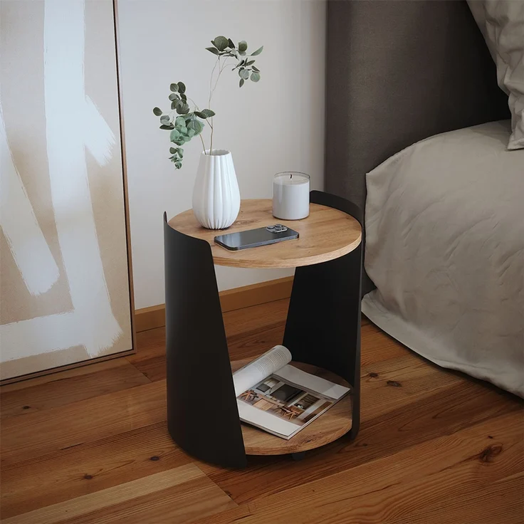 Couchtisch Eiche 40x40 cm Vicco – Bild 3